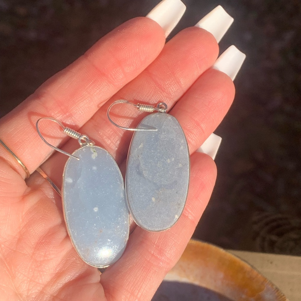 Stunning Angelite Stone Earrings